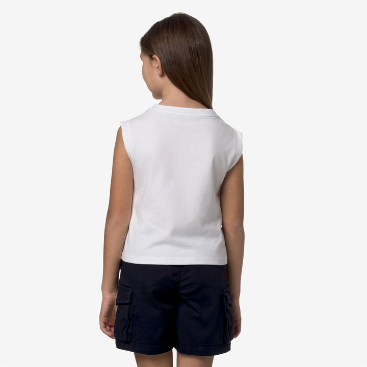 T-Shirt Estiva Relaxed Fit per Ragazze Grigia e Bianca 5