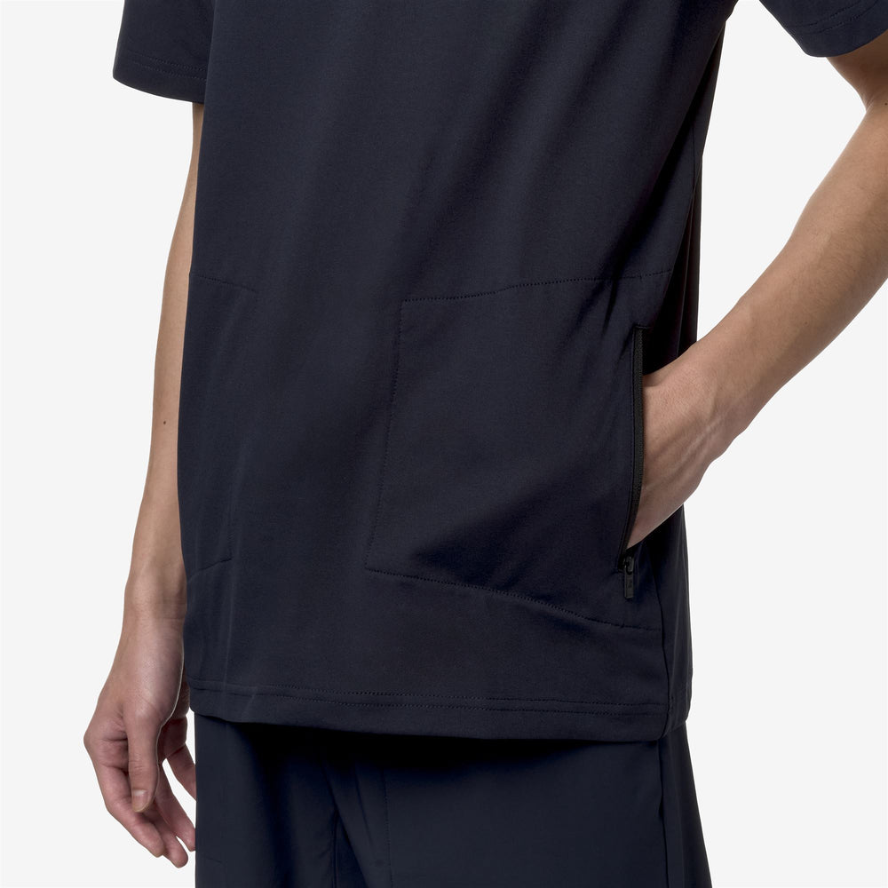 Blue Unisex Travel T-Shirt with Water-Resistant Features 02