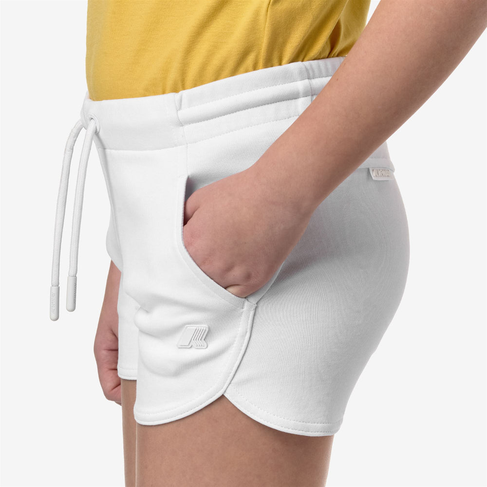 Grey White Girl's Sporty Chic Bermuda Shorts for City Leisure 02