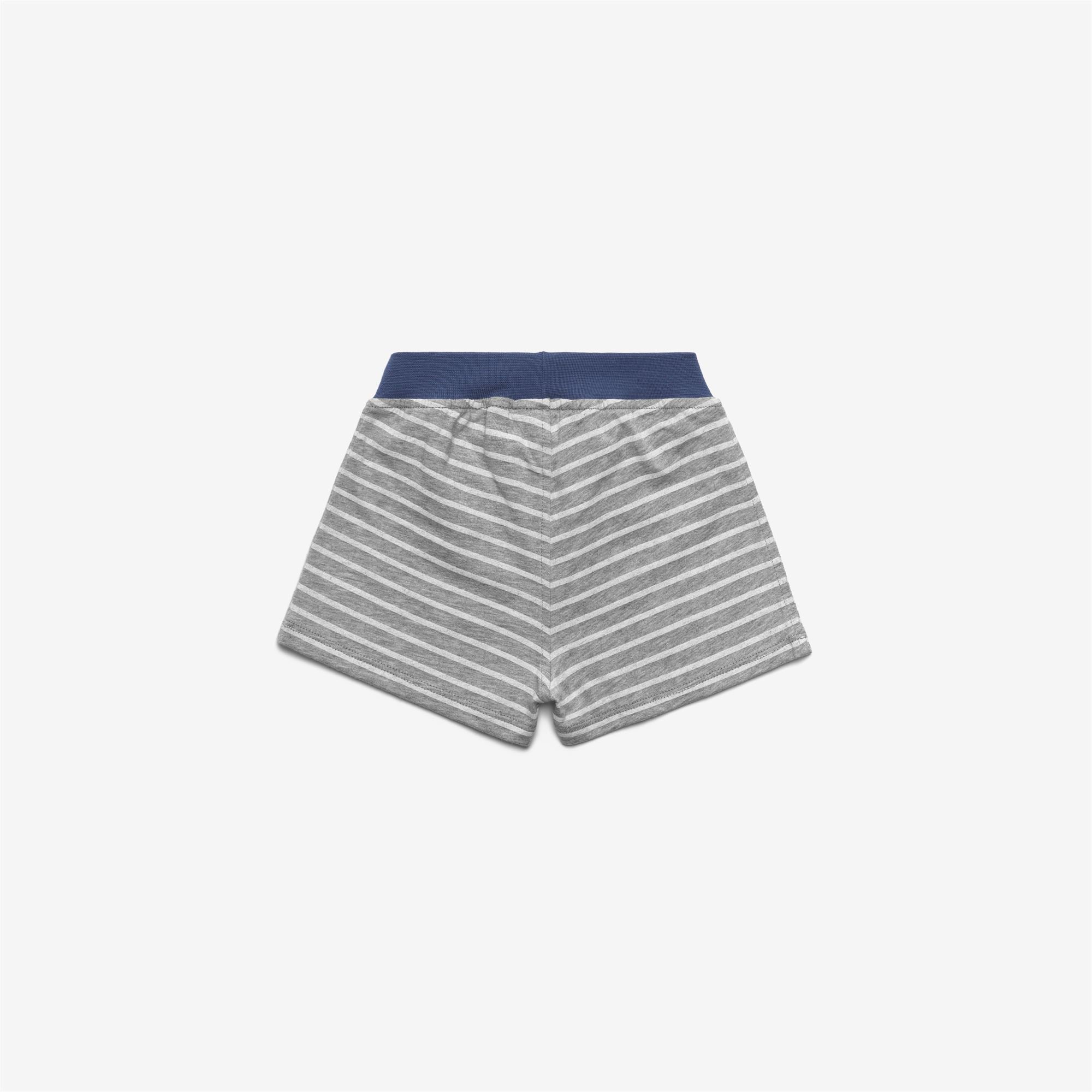 Shorts_Kid unisex_E. NOISETTE STRIPES_Sport Shorts_AHZ - White - Blue Fiord - Commercial 2