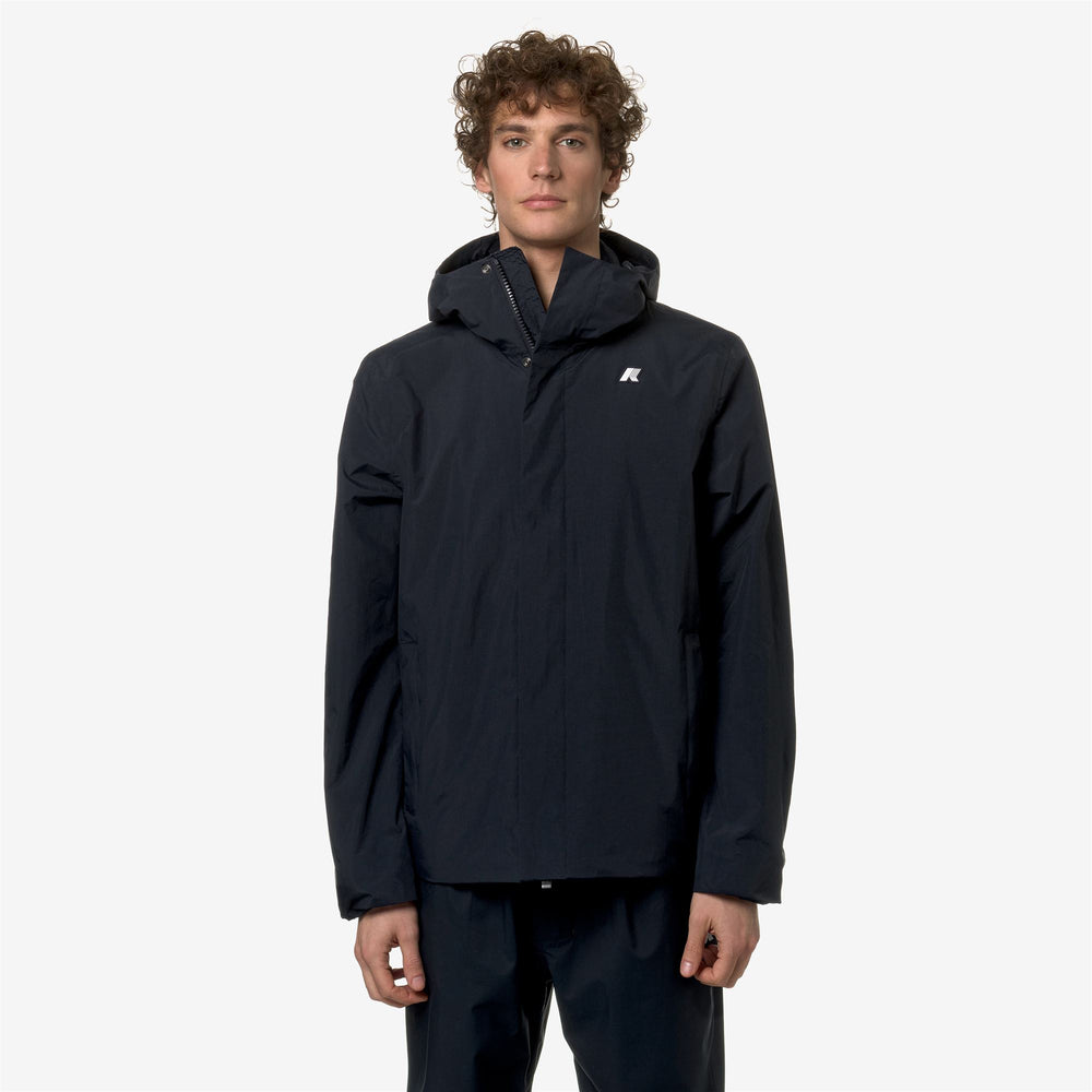 Blue Men's Short Jacket for Spring Weather with Recycled Materials 02