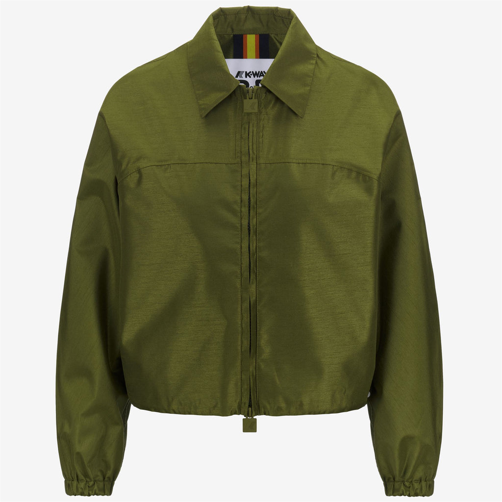 Jackets_WOMAN_SOISIR SHANTUNG - LIKE 2L_Short_GREEN SPHAGNUM SHANTUNG - Commercial 1