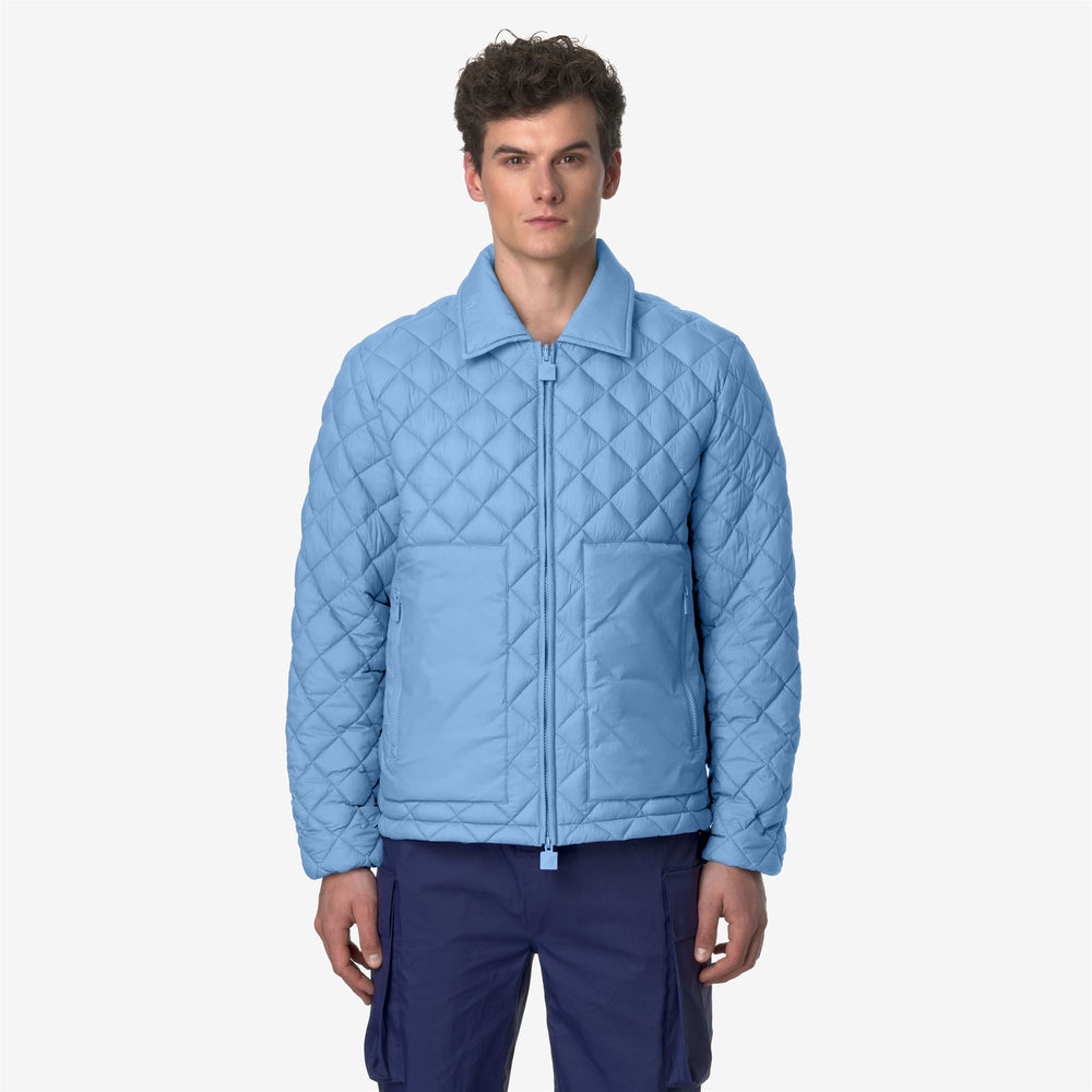 Azure Blue Unisex Short Waterproof Jacket with Recycled Insulation 02
