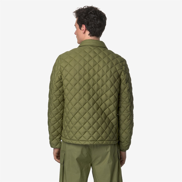 Jackets Unisex SHIBAR ECO LIGHT WARM Short GREEN SPHAGNUM Dressed Front Double		