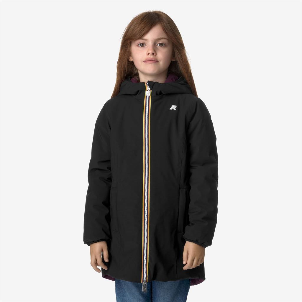 Jackets_GIRL_P. DENISE ST WARM DOUBLE_Mid_Black Pure - Violet Dk Purple - Commercial 4