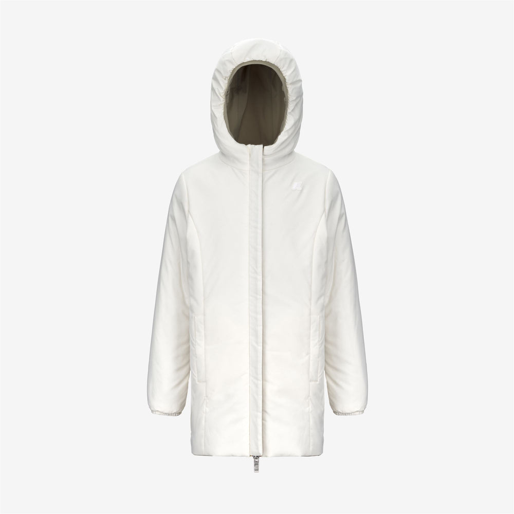 Green white Girls' Reversible Insulated Mid Jacket 02