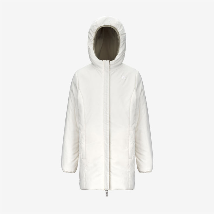 Green white Girls' Reversible Insulated Mid Jacket 2