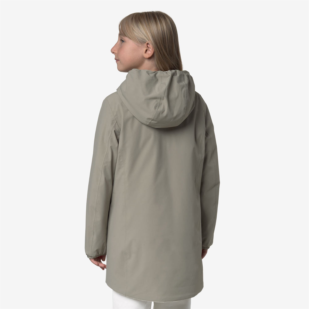 Green white Girls' Reversible Insulated Mid Jacket main