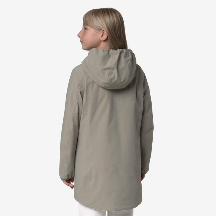 Green white Girls' Reversible Insulated Mid Jacket 6