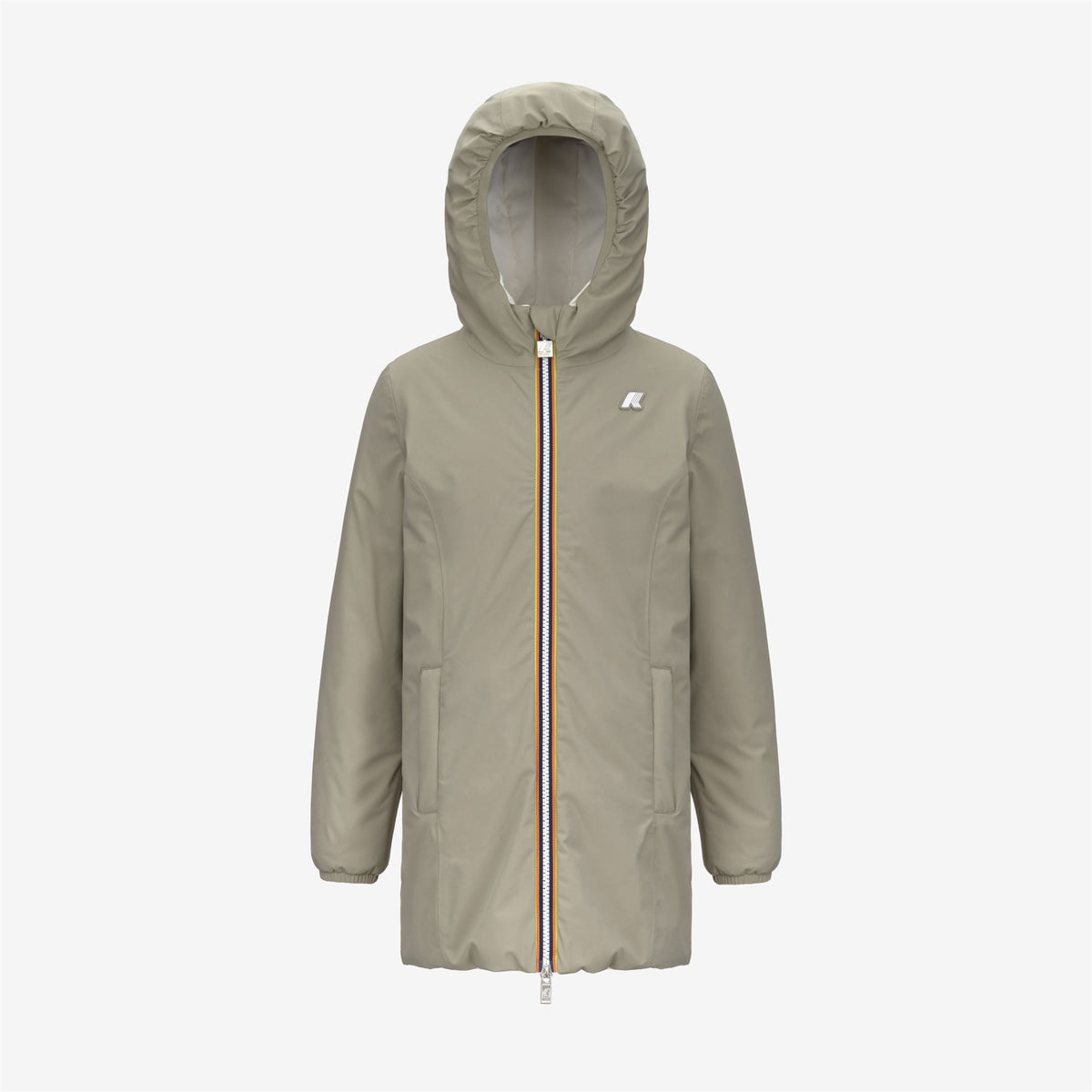 Jackets_GIRL_P. DENISE ST WARM DOUBLE_Mid_Green Oak - White Gardenia - Commercial 1
