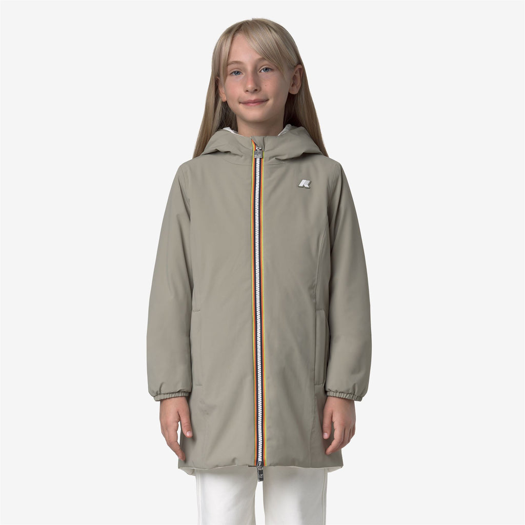 Jackets_GIRL_P. DENISE ST WARM DOUBLE_Mid_Green Oak - White Gardenia - Commercial 4
