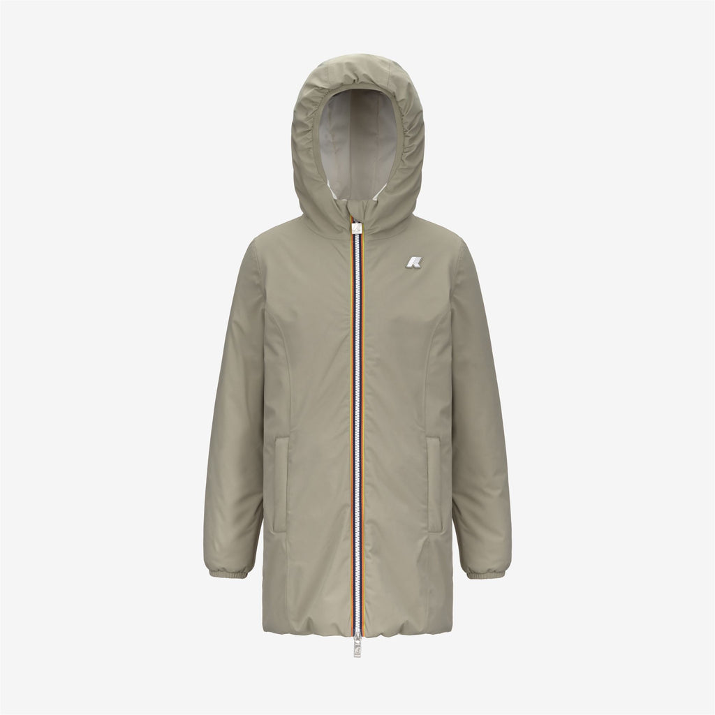 Jackets_GIRL_P. DENISE ST WARM DOUBLE_Mid_Green Oak - White Gardenia - Commercial 1
