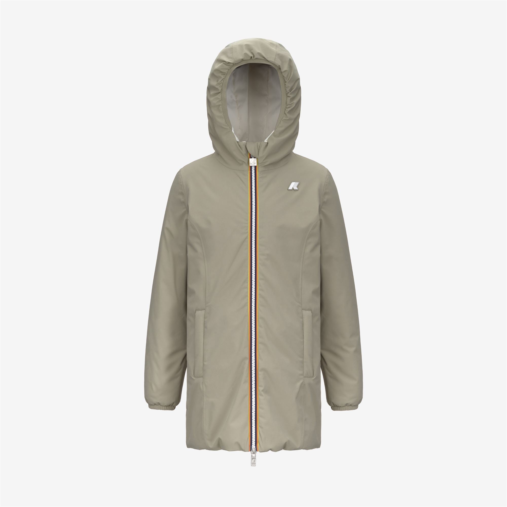 Jackets_GIRL_P. DENISE ST WARM DOUBLE_Mid_Green Oak - White Gardenia - Commercial 1