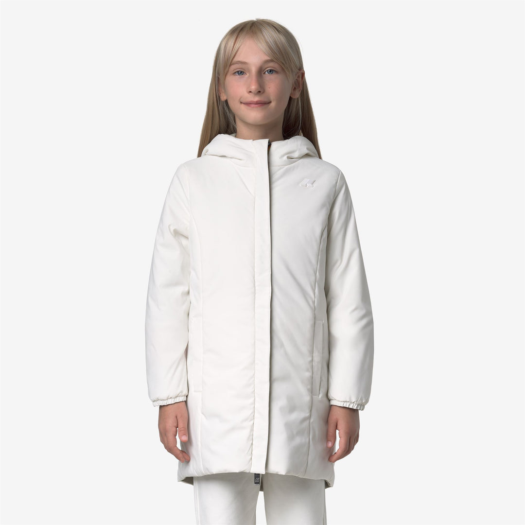 Green white Girls' Reversible Insulated Mid Jacket main