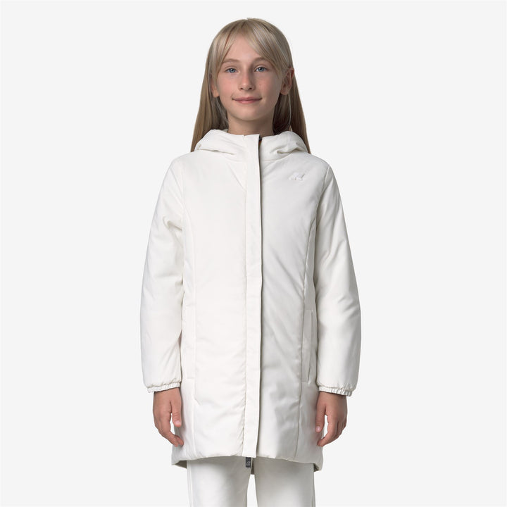 Green white Girls' Reversible Insulated Mid Jacket 3