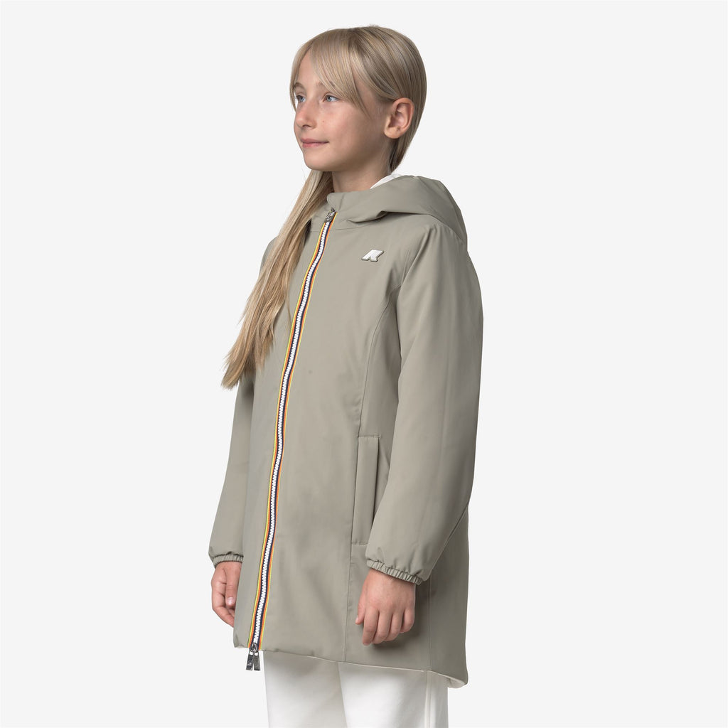 Jackets_GIRL_P. DENISE ST WARM DOUBLE_Mid_Green Oak - White Gardenia - Commercial 5