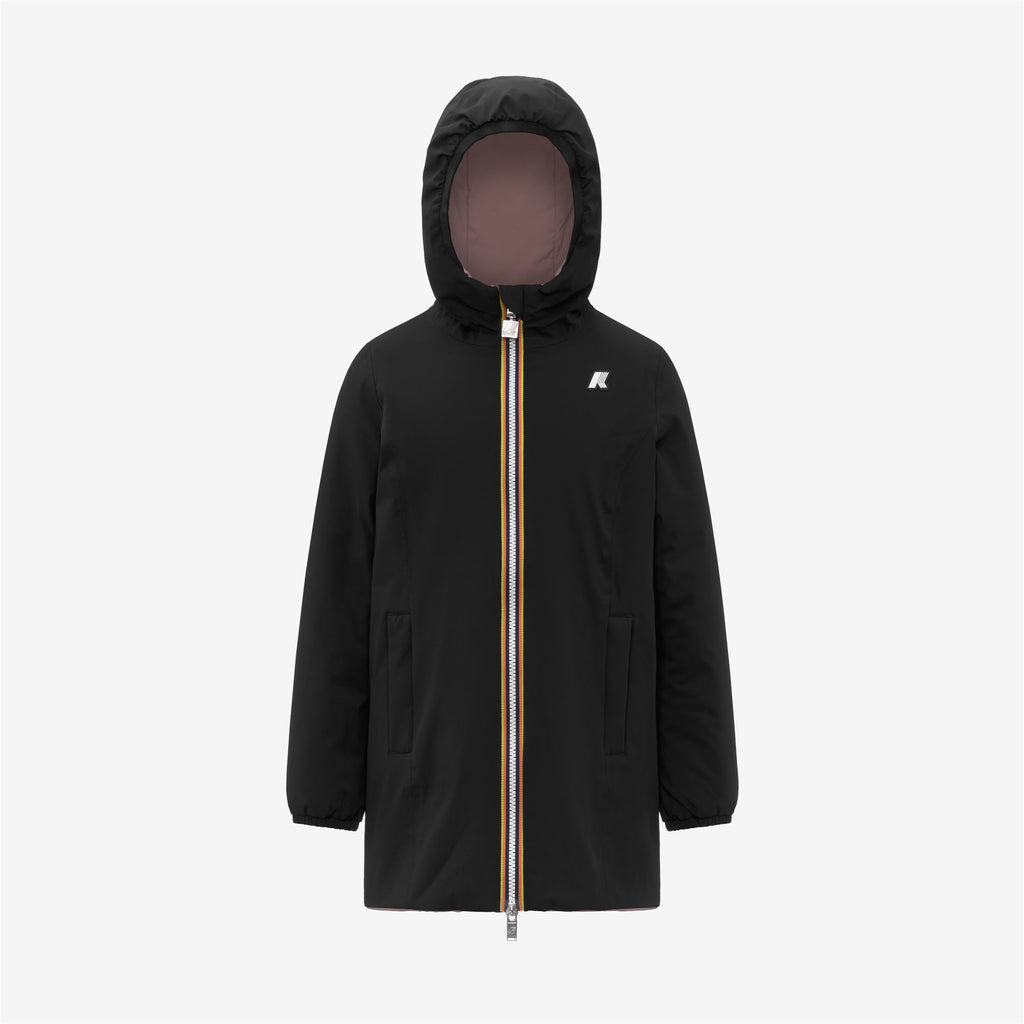 Jackets_GIRL_P. DENISE ST WARM DOUBLE_Mid_Black Pure - Rose Pinkish - Commercial 1