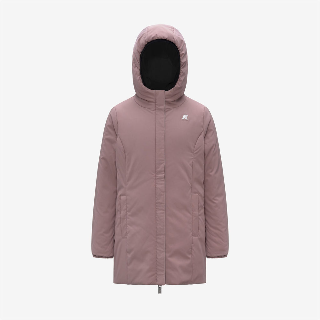 Jackets_GIRL_P. DENISE ST WARM DOUBLE_Mid_Black Pure - Rose Pinkish - Commercial 2