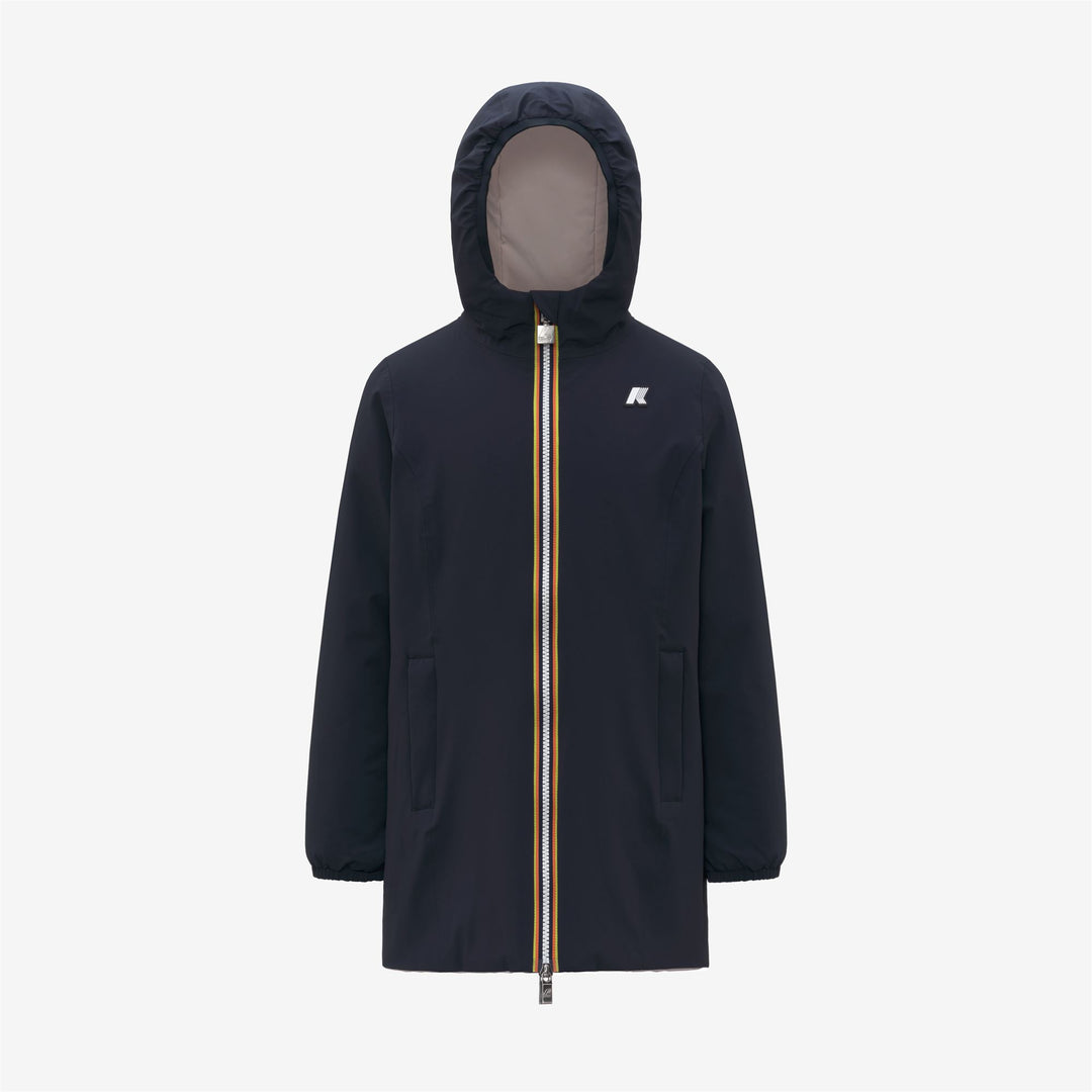 Blue Girl's Reversible Mid Jackets with Synthetic Padding 01