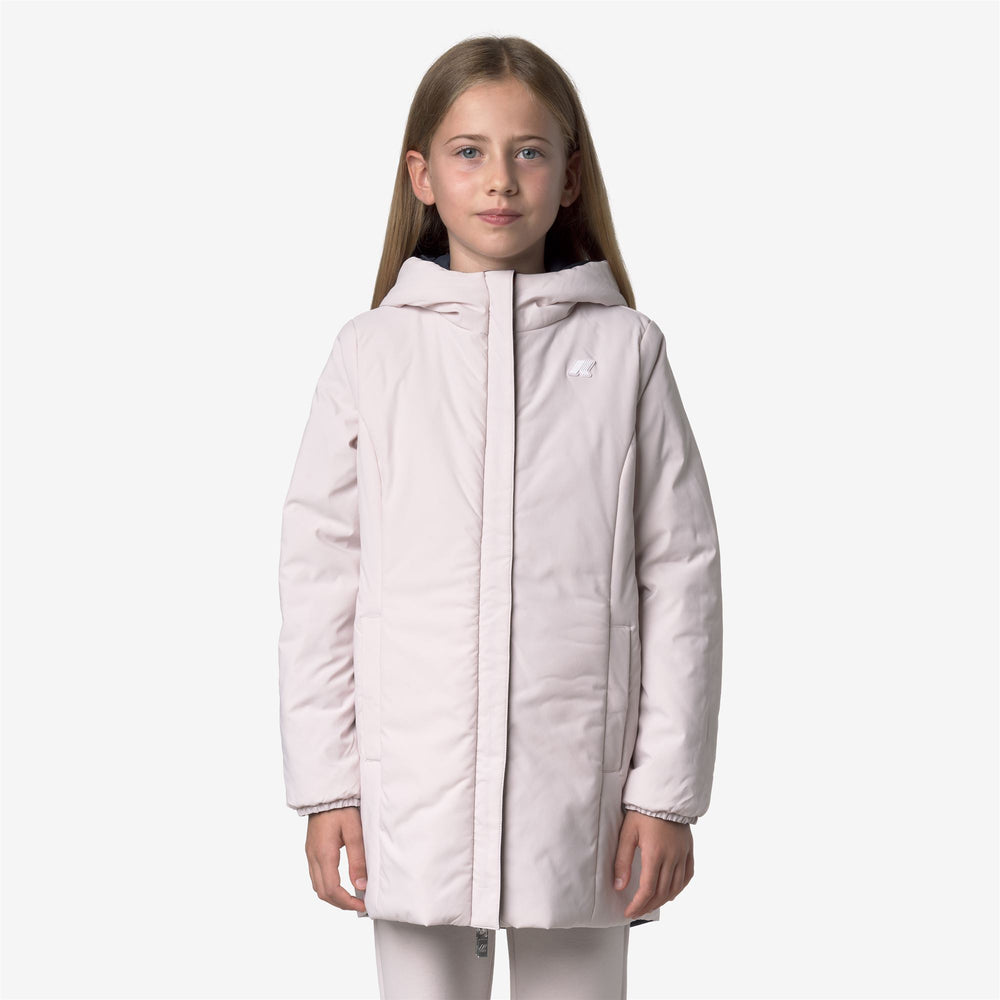 Blue Girl's Reversible Mid Jackets with Synthetic Padding 02