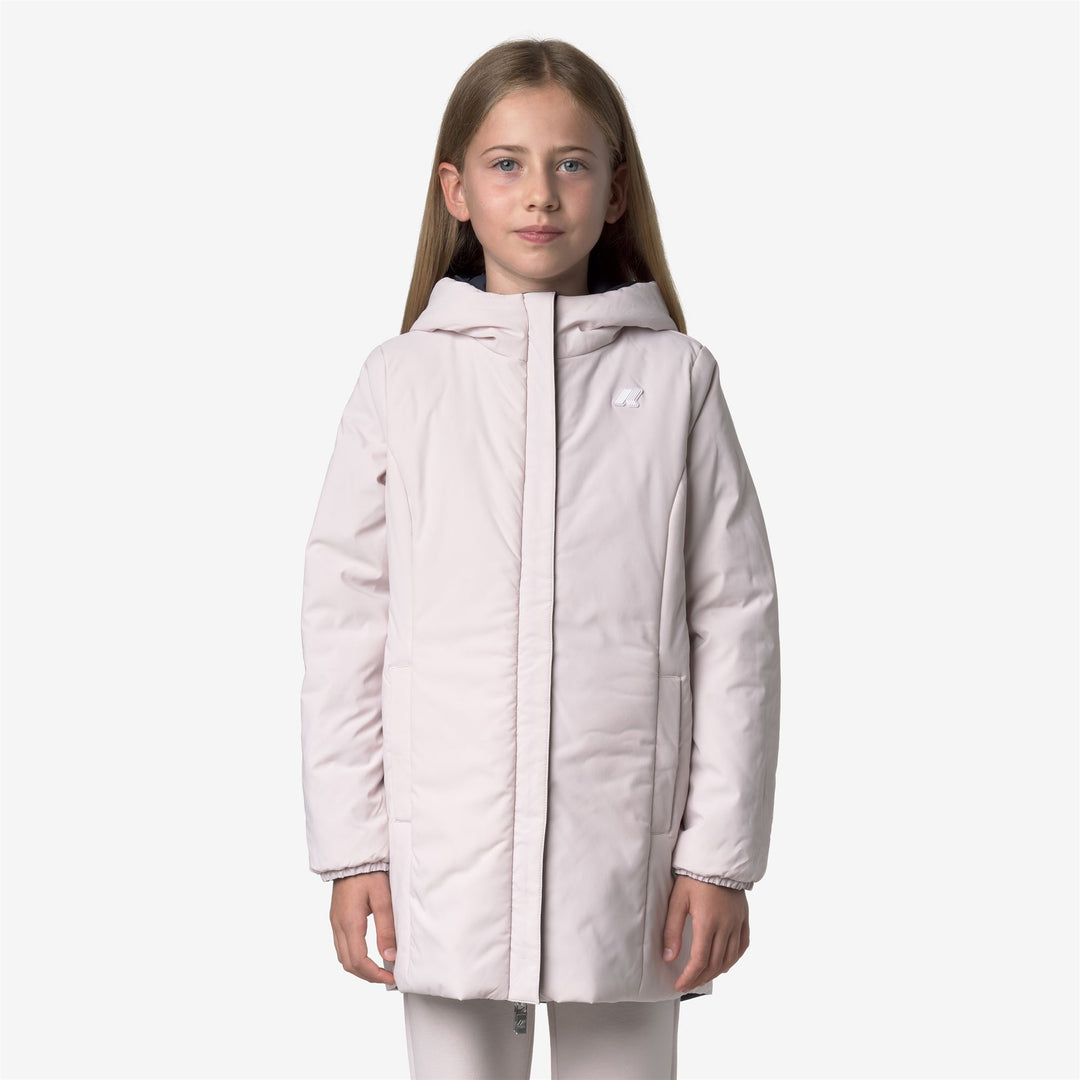 Blue Girl's Reversible Mid Jackets with Synthetic Padding main