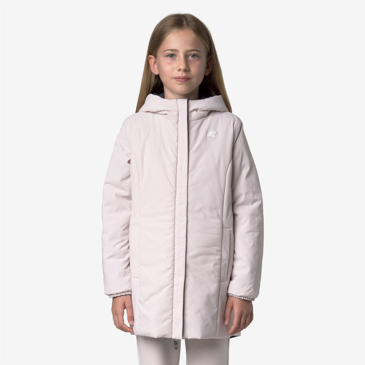 Blue Girl's Reversible Mid Jackets with Synthetic Padding 3