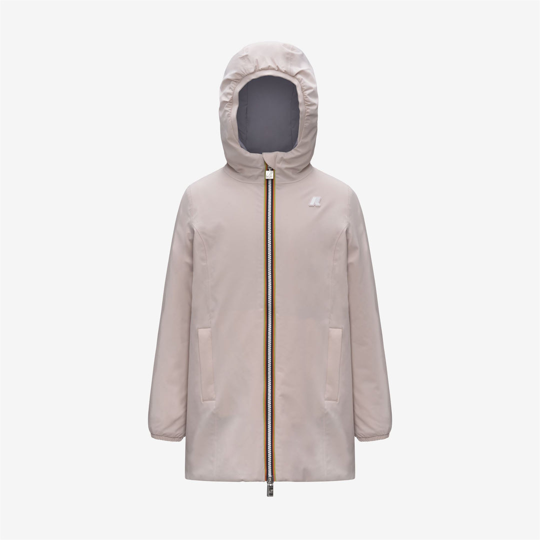 Grey violet Girls' Reversible Waterproof Mid Jacket 01