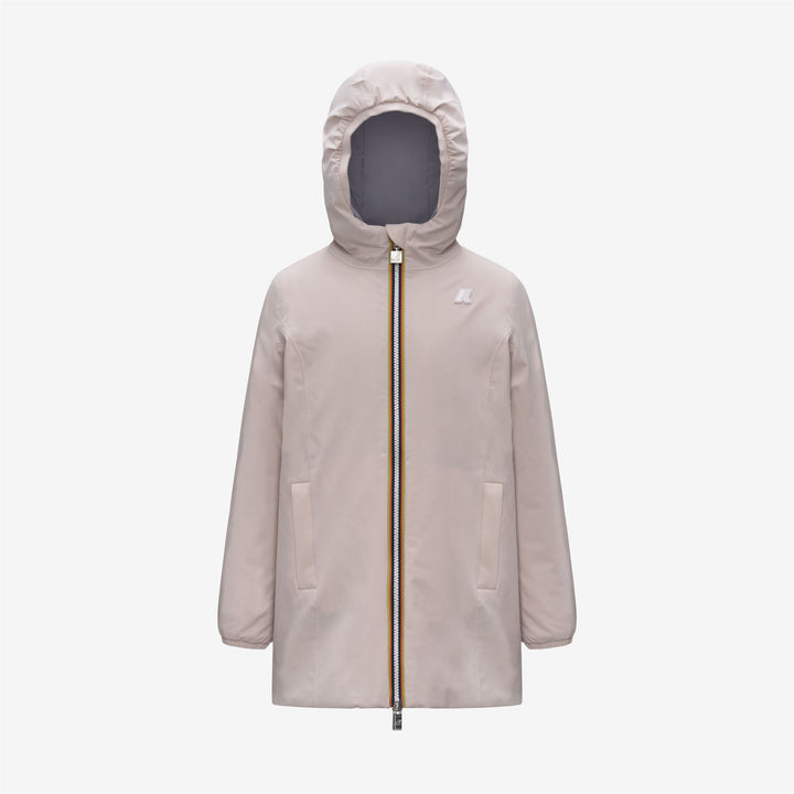 Grey violet Girls' Reversible Waterproof Mid Jacket 1