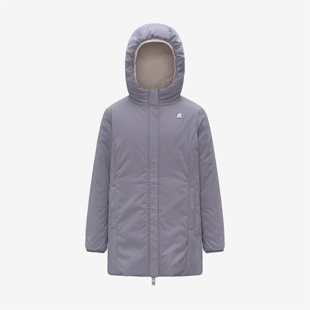 Grey violet Girls' Reversible Waterproof Mid Jacket main