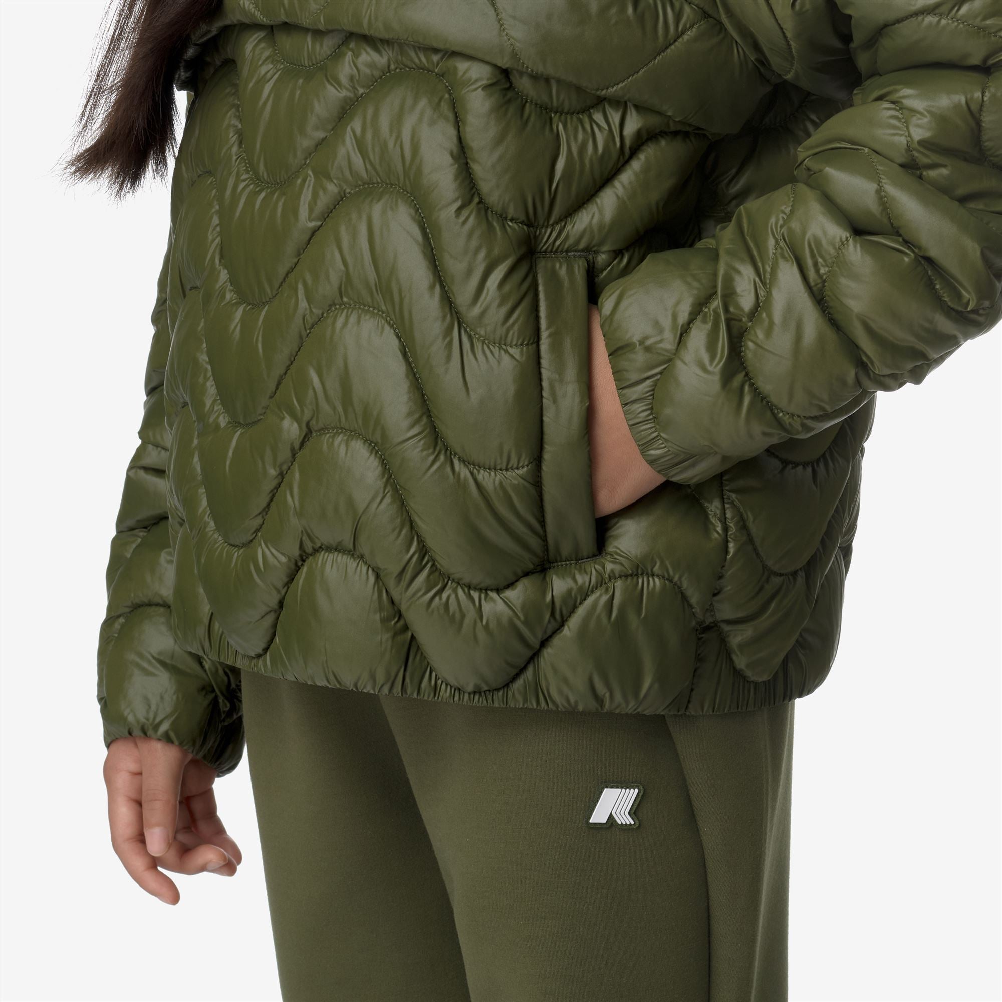 Jackets_GIRL_P. SOJENNE QUILTED WARM_Short_Green Cypress - Commercial 7
