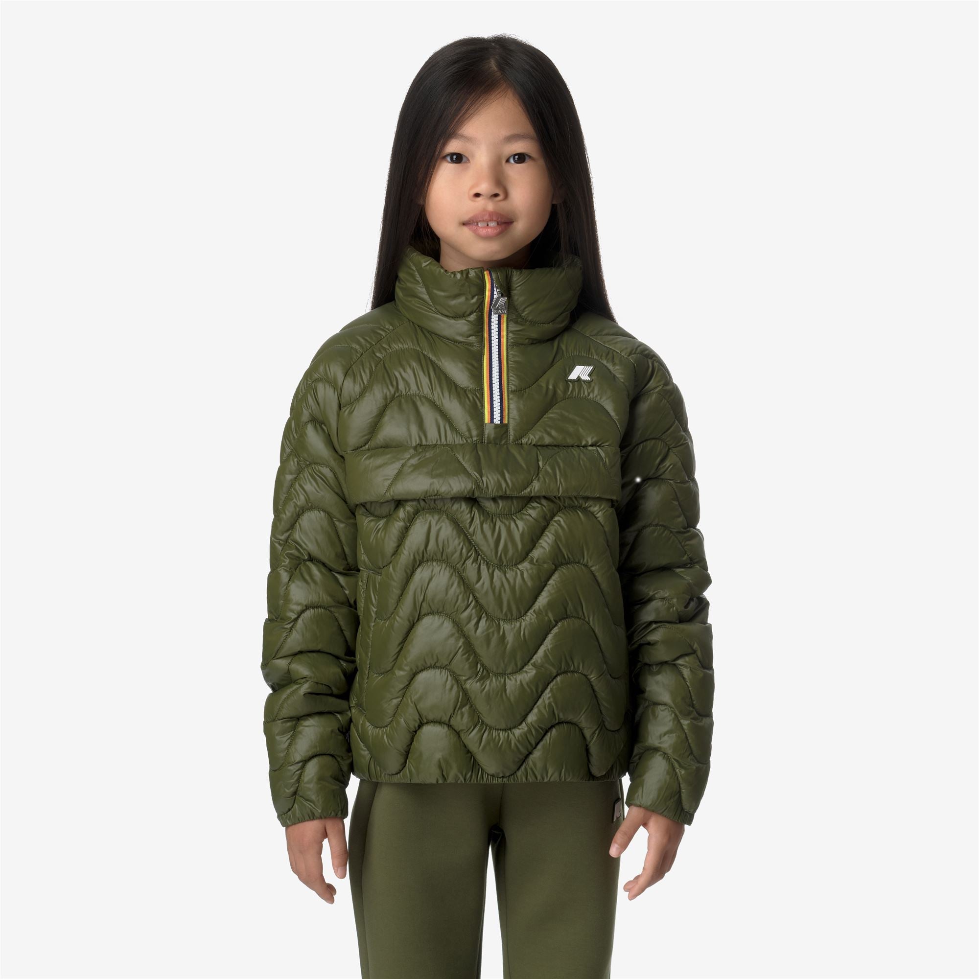Jackets_GIRL_P. SOJENNE QUILTED WARM_Short_Green Cypress - Commercial 4