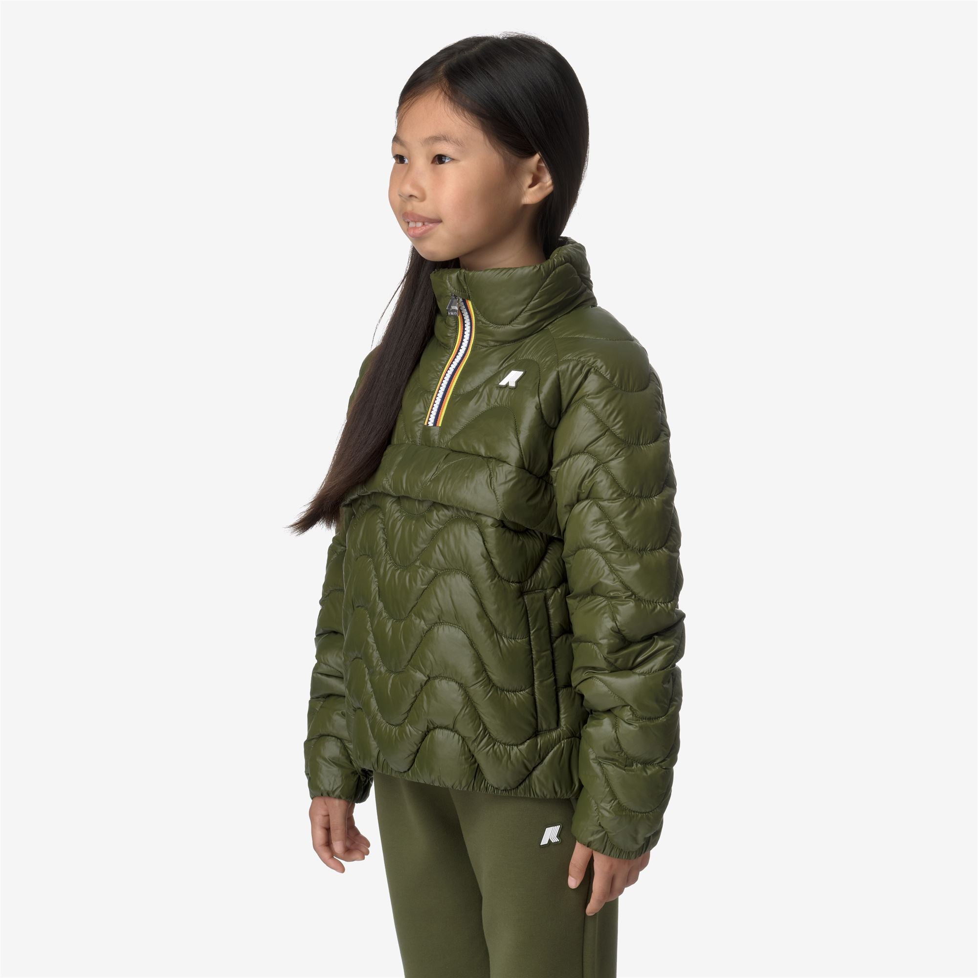Jackets_GIRL_P. SOJENNE QUILTED WARM_Short_Green Cypress - Commercial 5