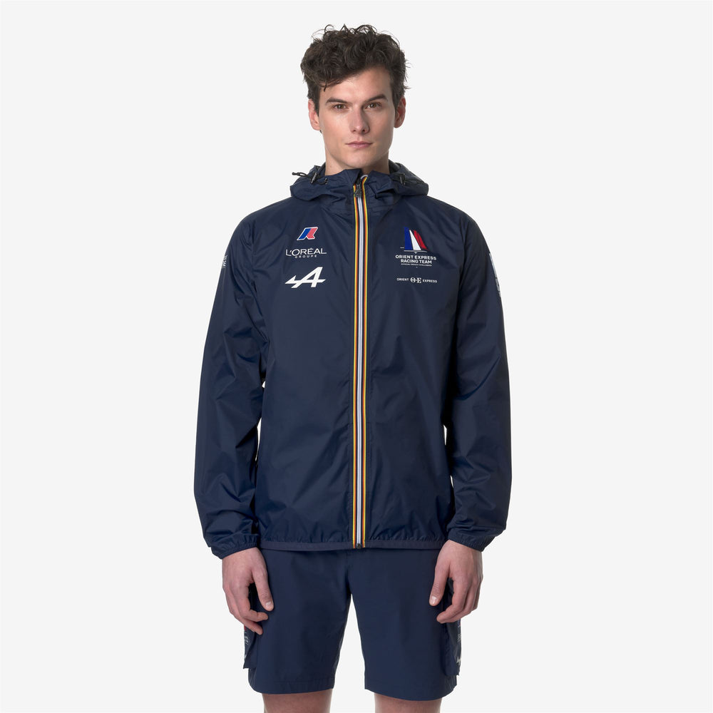 Blue unisex Sailing Windbreaker Jacket with Team Logos 02