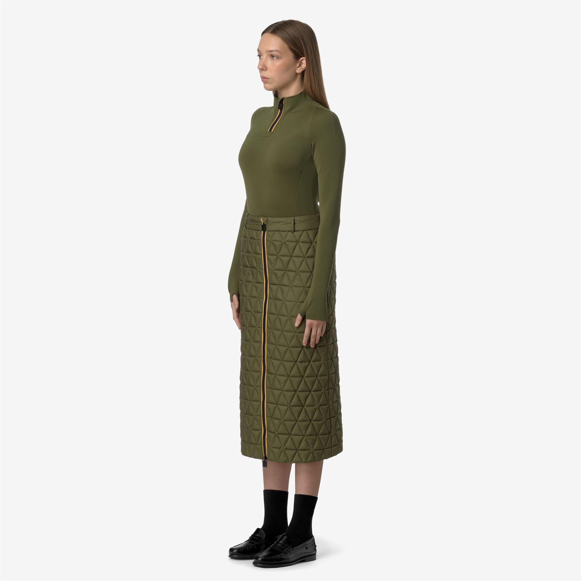 Skirts_WOMAN_MARALIE TECH THERMO LIGHT_Long_Green Winter - Commercial 5