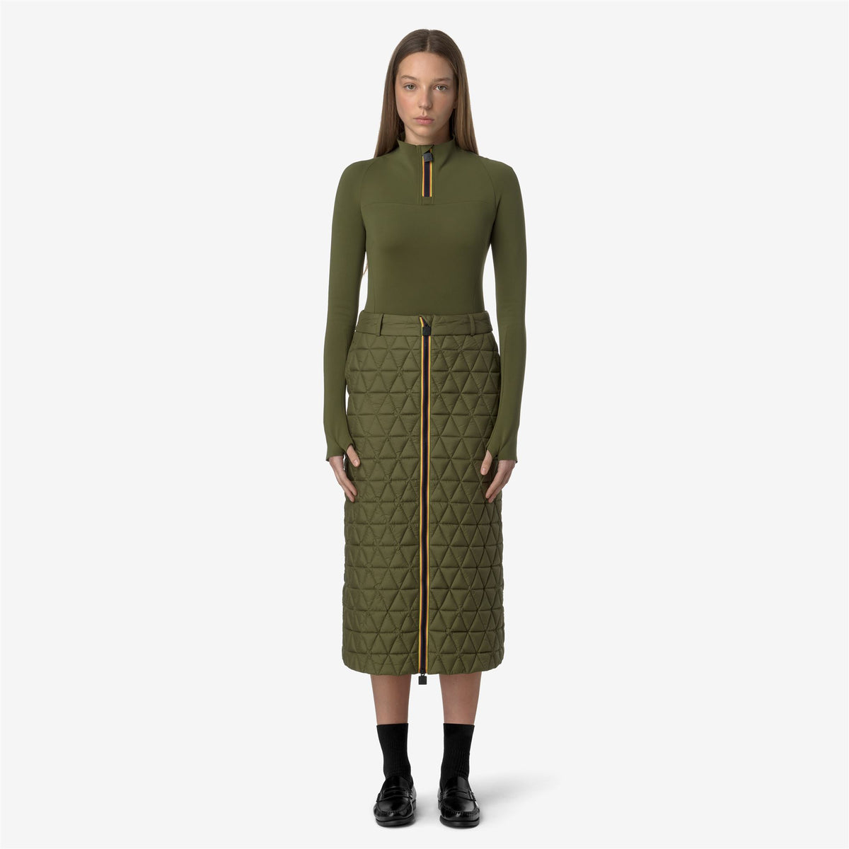 Skirts_WOMAN_MARALIE TECH THERMO LIGHT_Long_Green Winter - Commercial 4