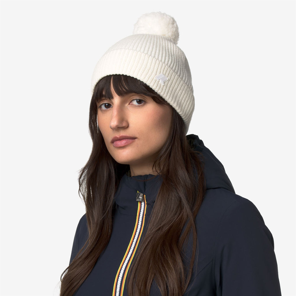 Headwear_Unisex_VINCIENNE CARDIGAN STITCH WOOL_Hat_White Natural - Commercial 4