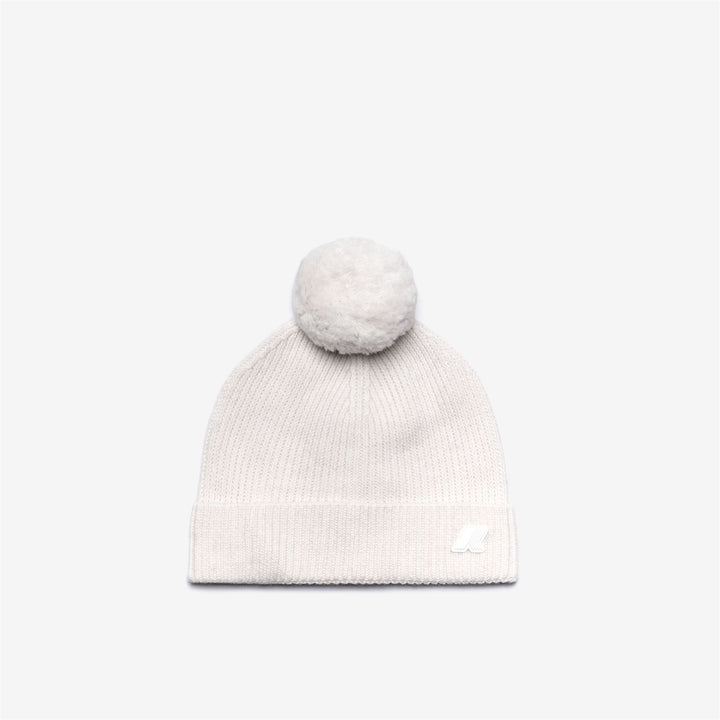 Gorro de lana unisex gris y blanco con pompones para invierno 1
