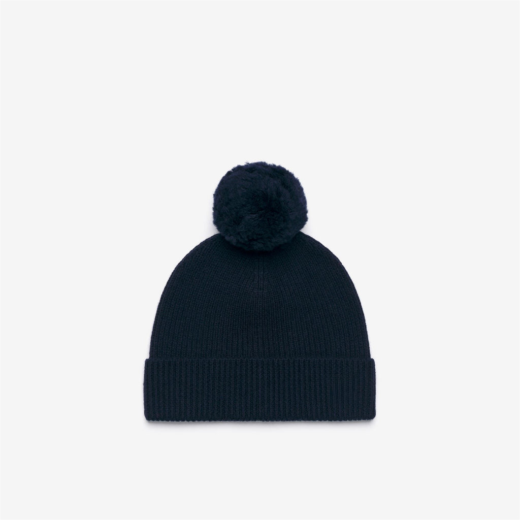 Headwear_Unisex_VINCIENNE CARDIGAN STITCH WOOL_Hat_Blue Depth - Commercial 2