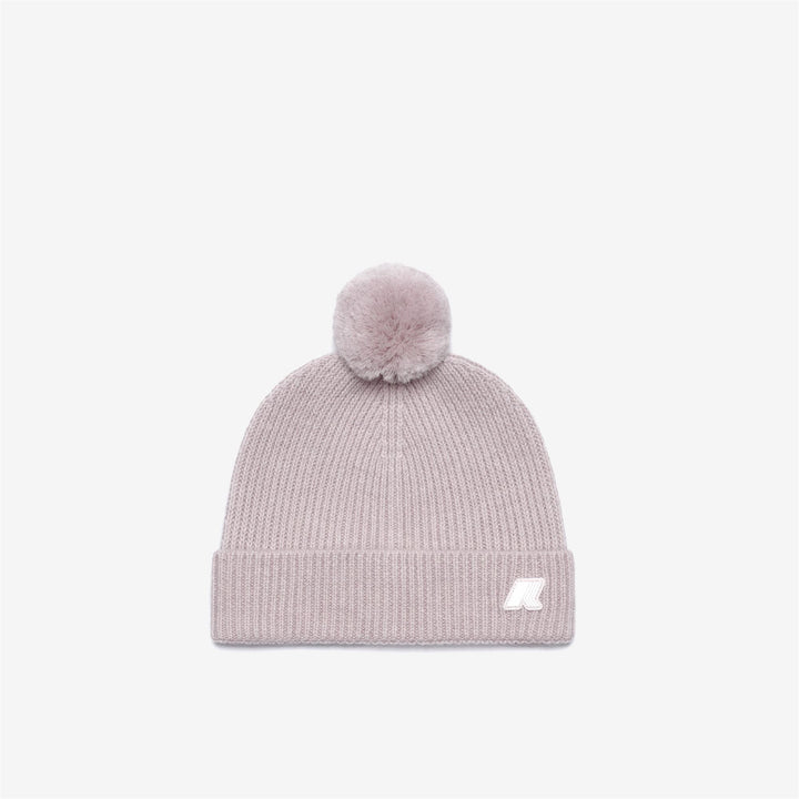 Gorro unisex de lana gris con pompón y diseño acanalado. 1