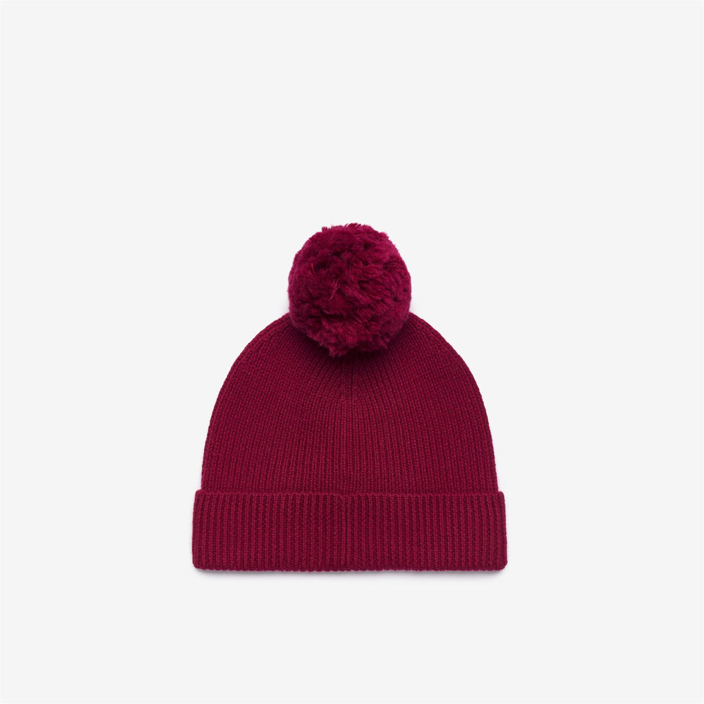 Headwear_Unisex_VINCIENNE CARDIGAN STITCH WOOL_Hat_Red Dk - Commercial 2