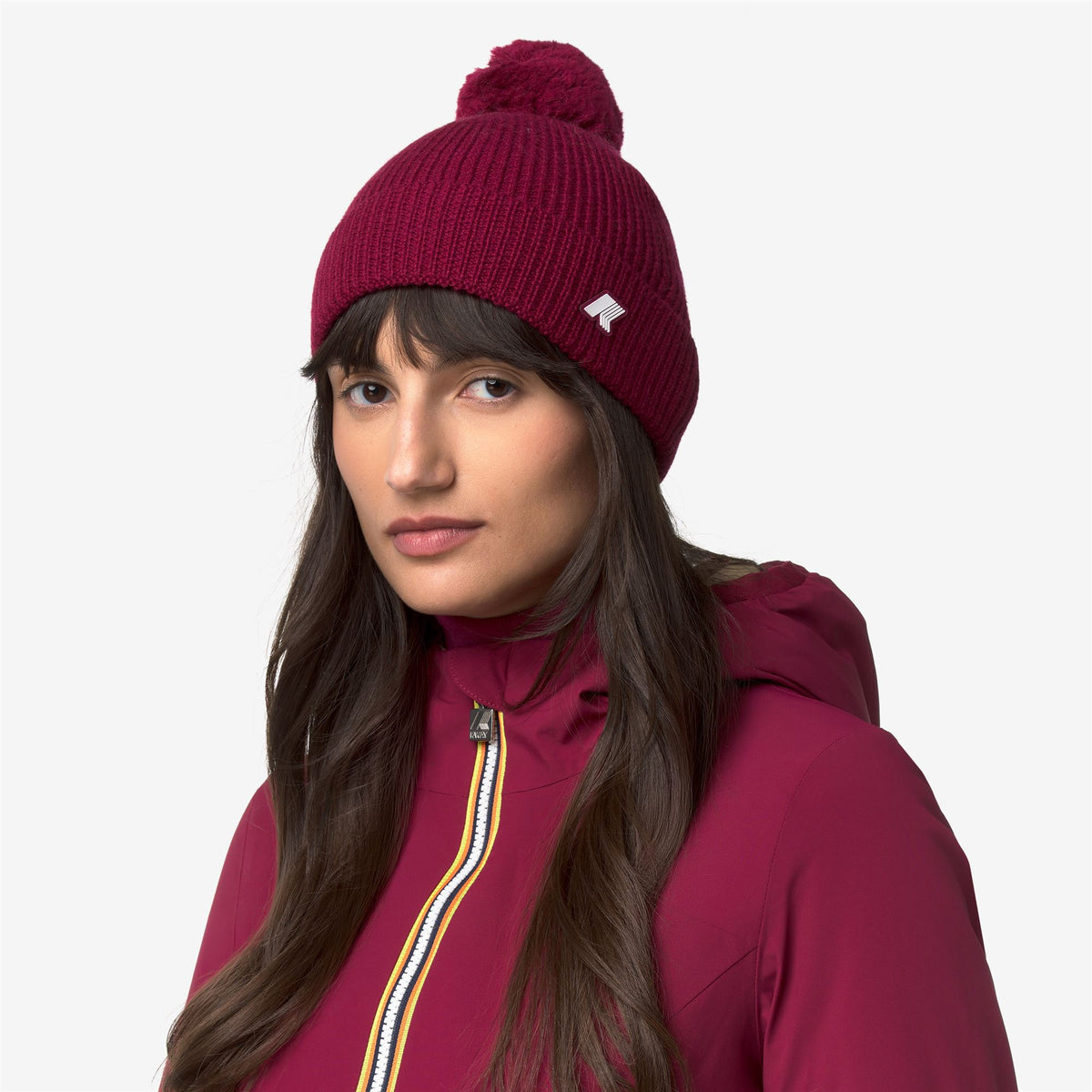 Headwear_Unisex_VINCIENNE CARDIGAN STITCH WOOL_Hat_Red Dk - Commercial 4