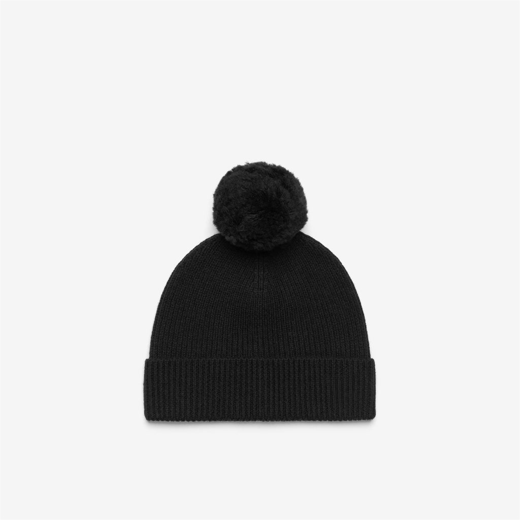 Headwear_Unisex_VINCIENNE CARDIGAN STITCH WOOL_Hat_Black Pure - Commercial 2