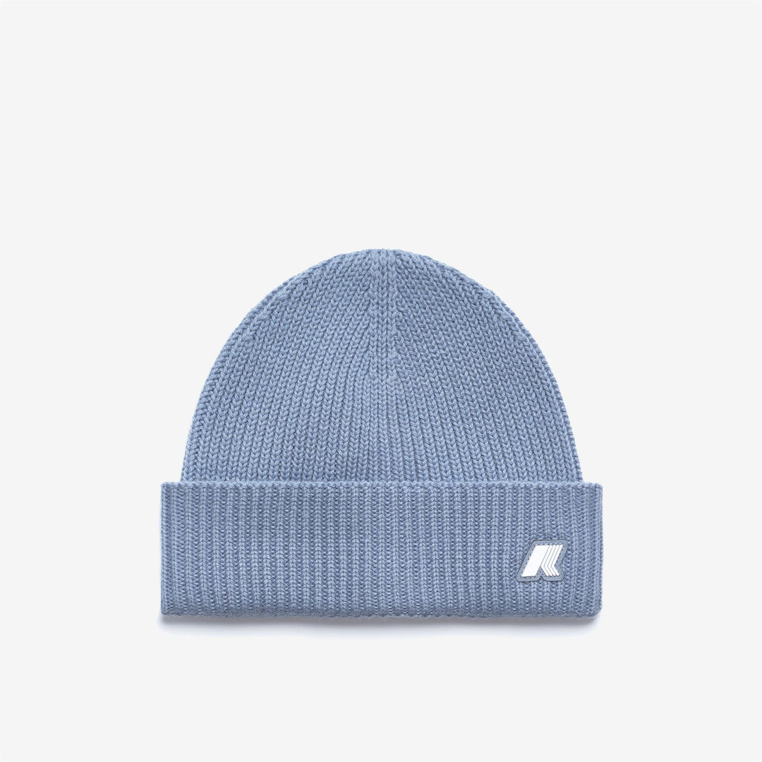 Azure blue Kids' Chunky Turn-Up Beanie Hat 01