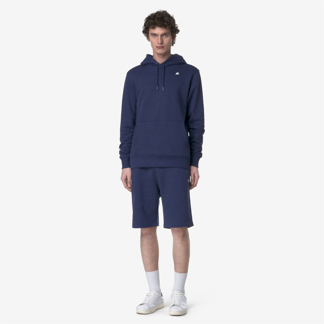 Pantaloni Corti Sportivi Uomo in French Terry Blu Cobalto per Città main