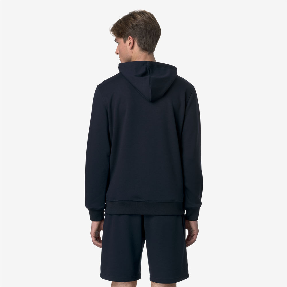 Blue Men's Warm Fleece Jacket with Adjustable Hood 02
