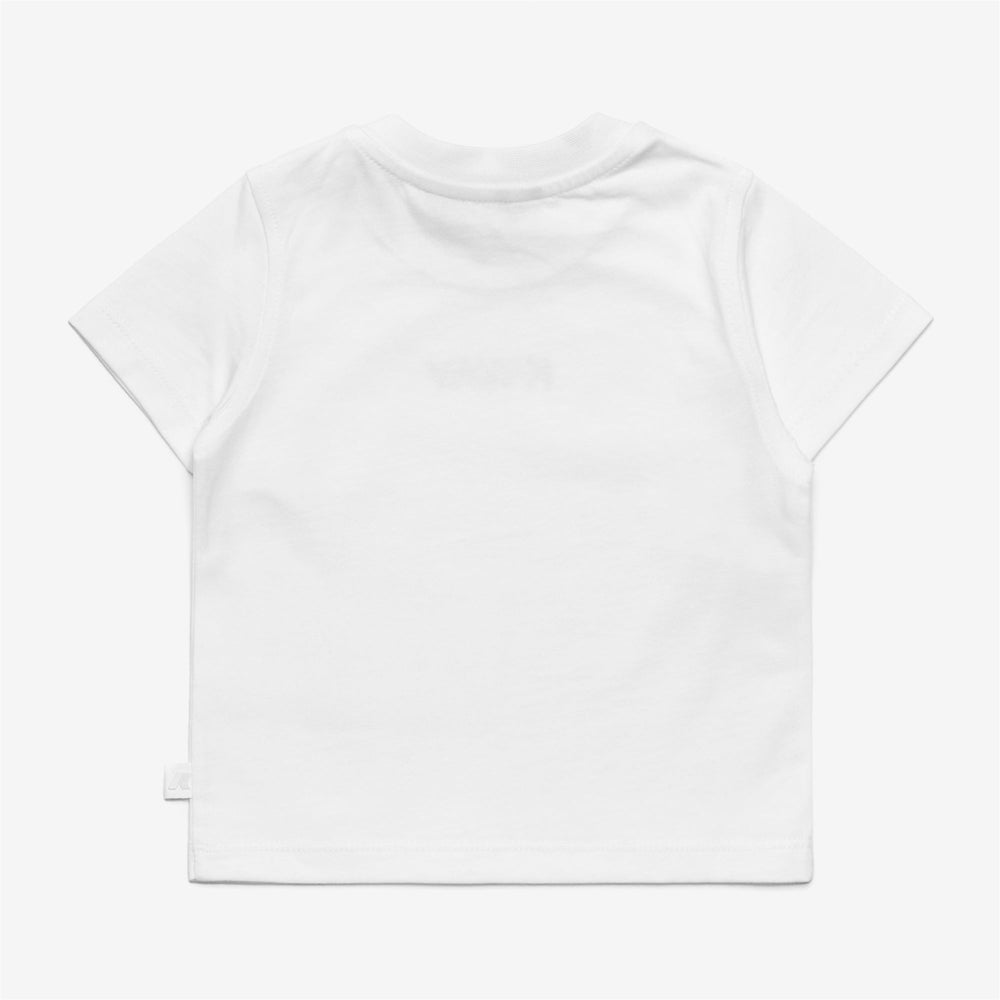 Grey White Kids' Cotton T-Shirt with K-Way Logo 02