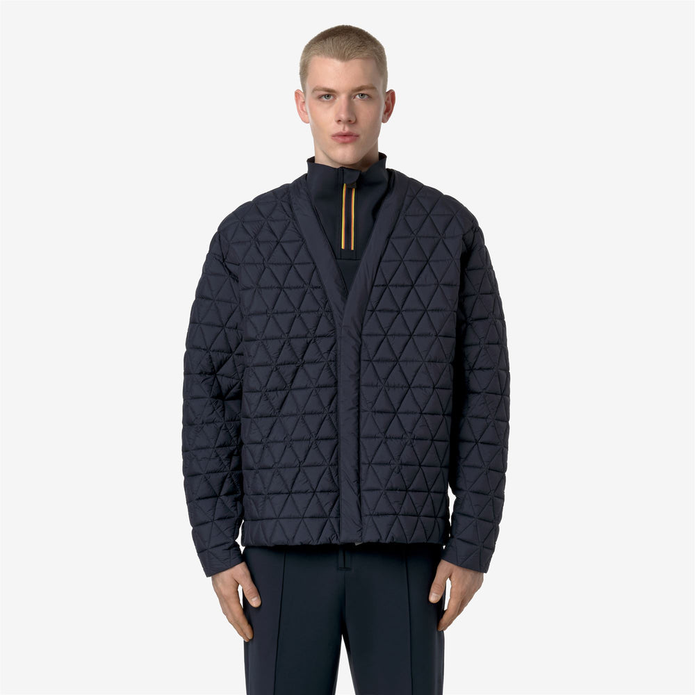 Grey Black Unisex Short Water-Resistant Jacket with Recycled Padding 02