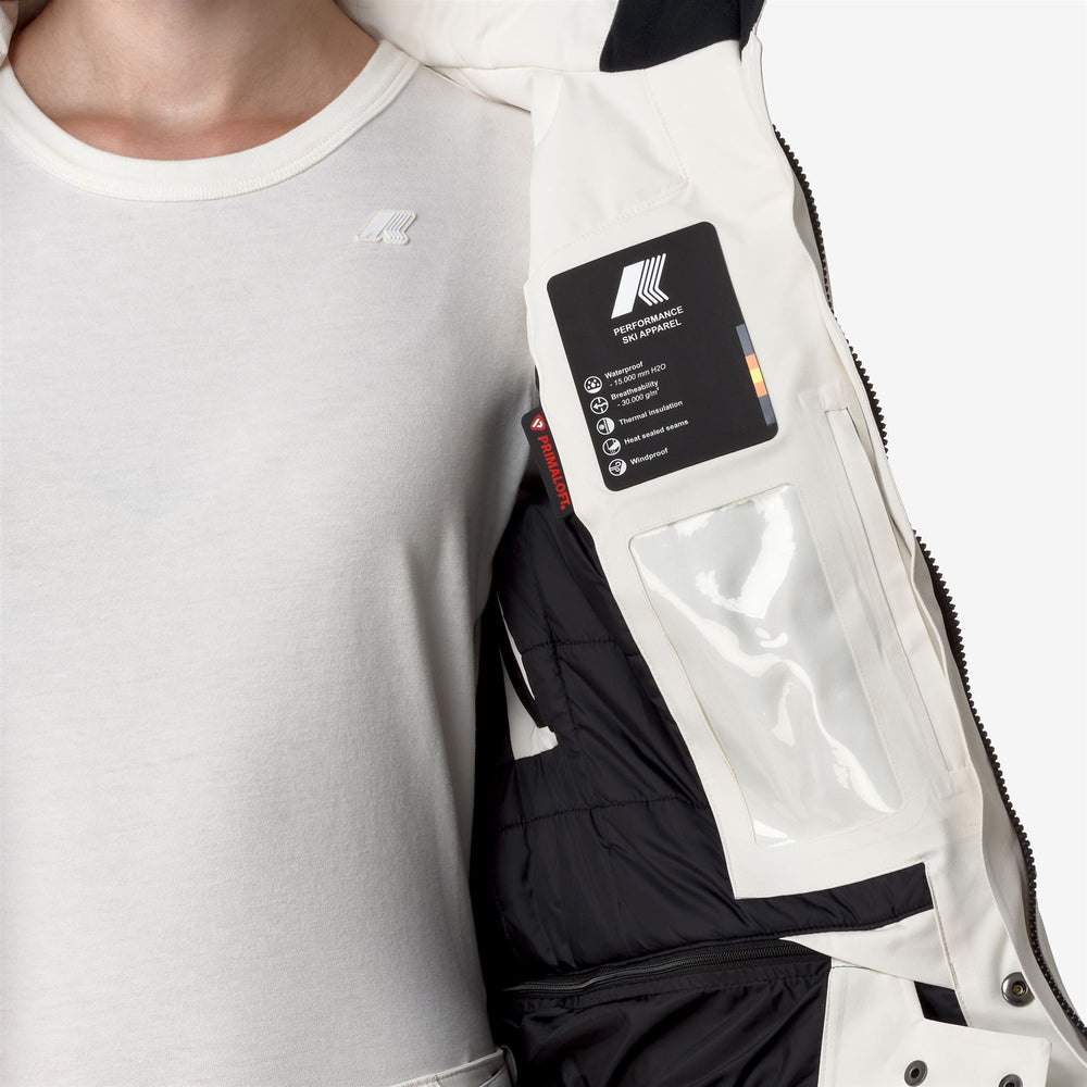 White Grey Women's Ski Mid Jacket with Eco PrimaLoft Insulation 02