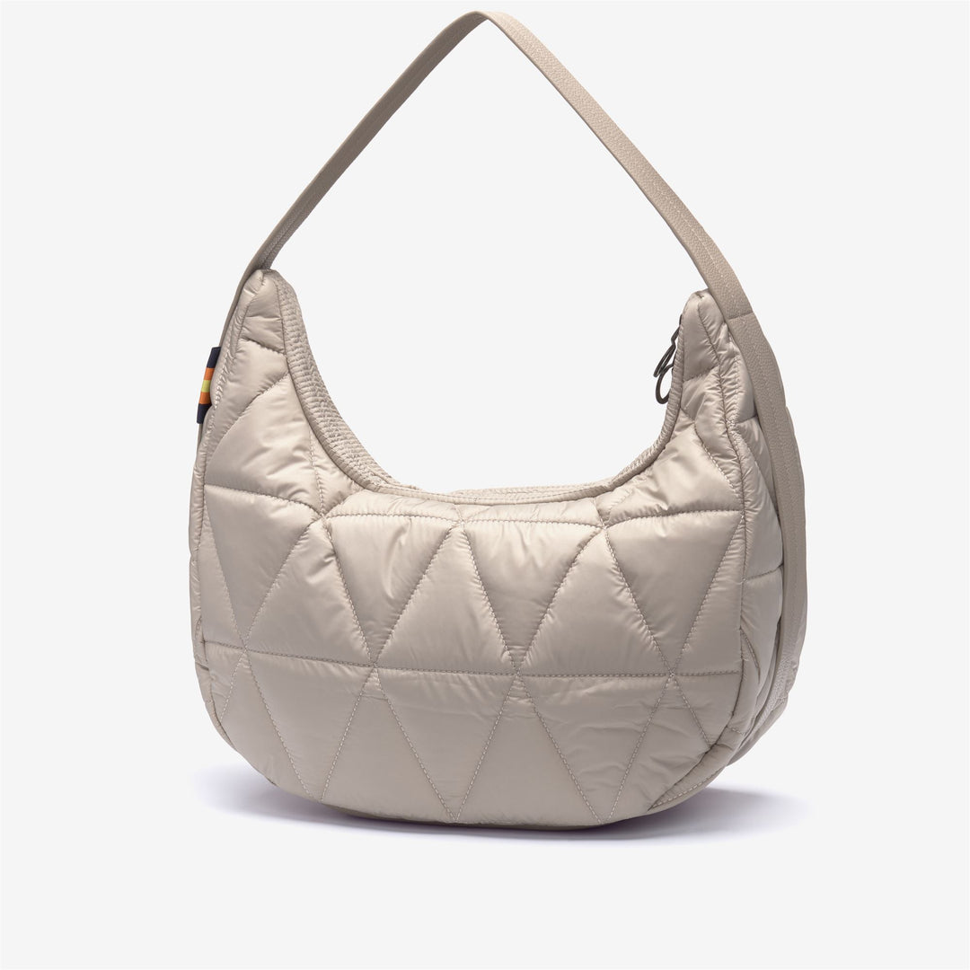 Borsa a tracolla Hobo beige da donna in tessuto idrorepellente main
