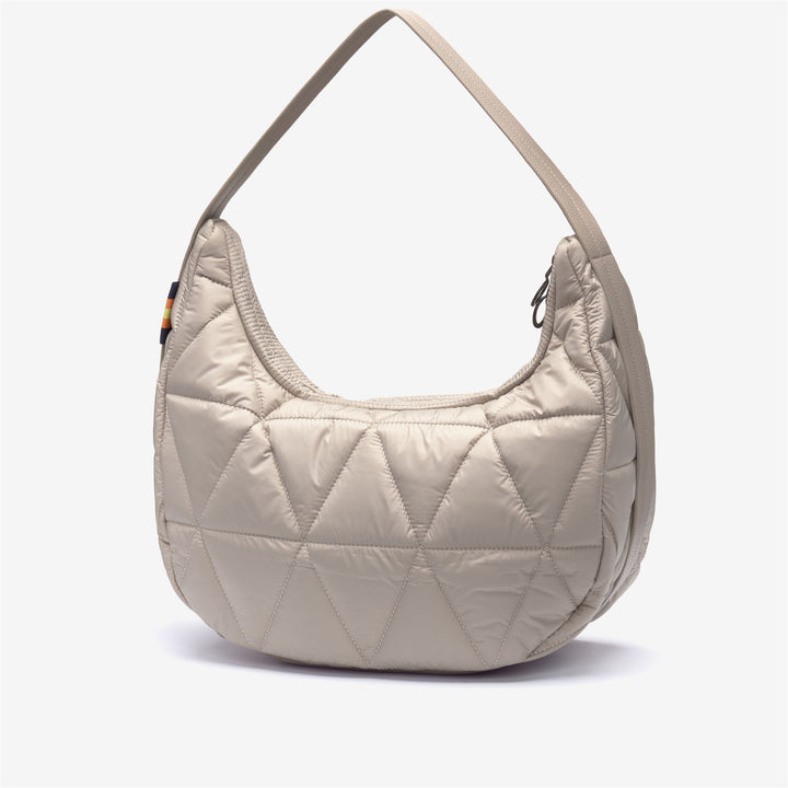 Borsa a tracolla Hobo beige da donna in tessuto idrorepellente 2